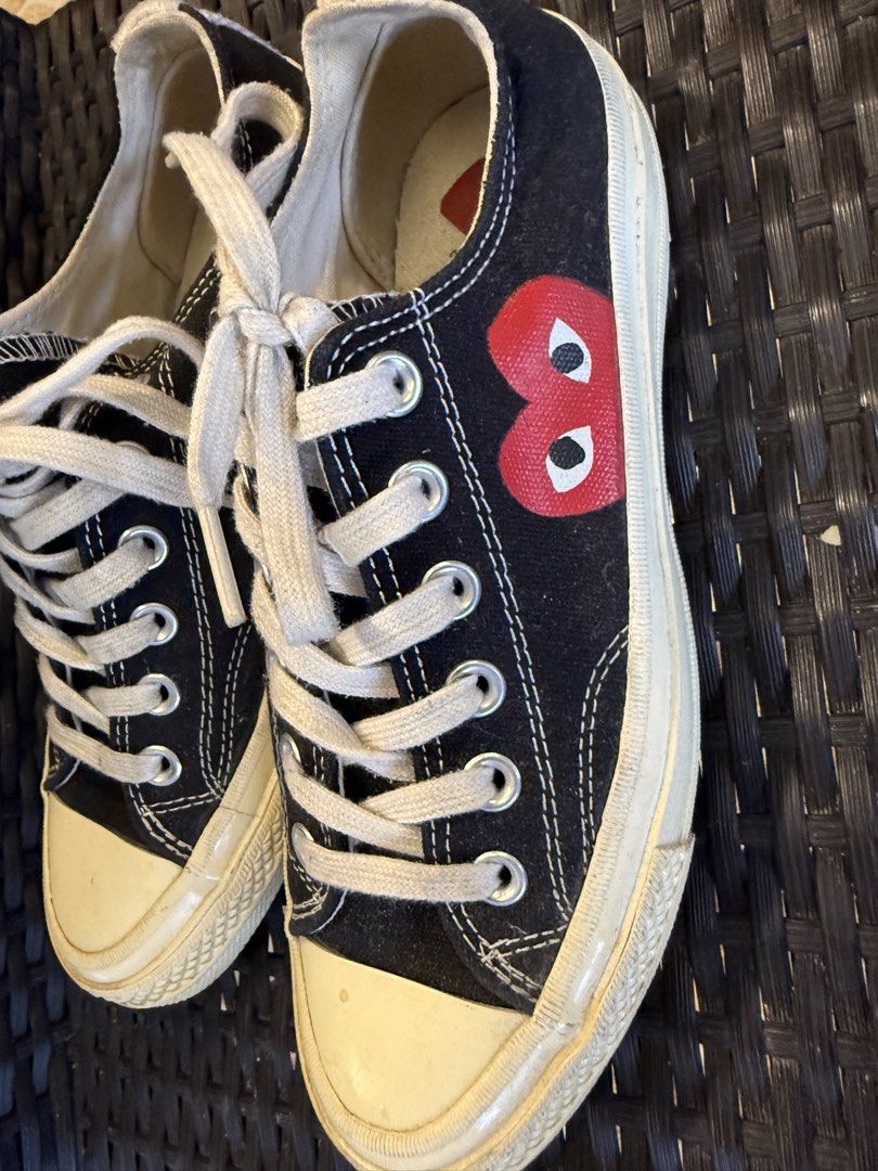 Play x Converse (Category: Sneakers) located in Baguio. Submitted by deetalye (Listing ID 1464198805, Image 3). Description: Vintage Converse Chuck Taylor Athletic Shoes 📌 Size: 6 Classic Converse style with its timeless canvas design and iconic Chuck Taylor label. Perfect for collectors, vintage lovers, or anyone looking for that authentic old-school Converse look. ✨ Classic vintage piece ✨ Original Converse Chuck Taylor label ✨ Size 4.5 ✨ Grea