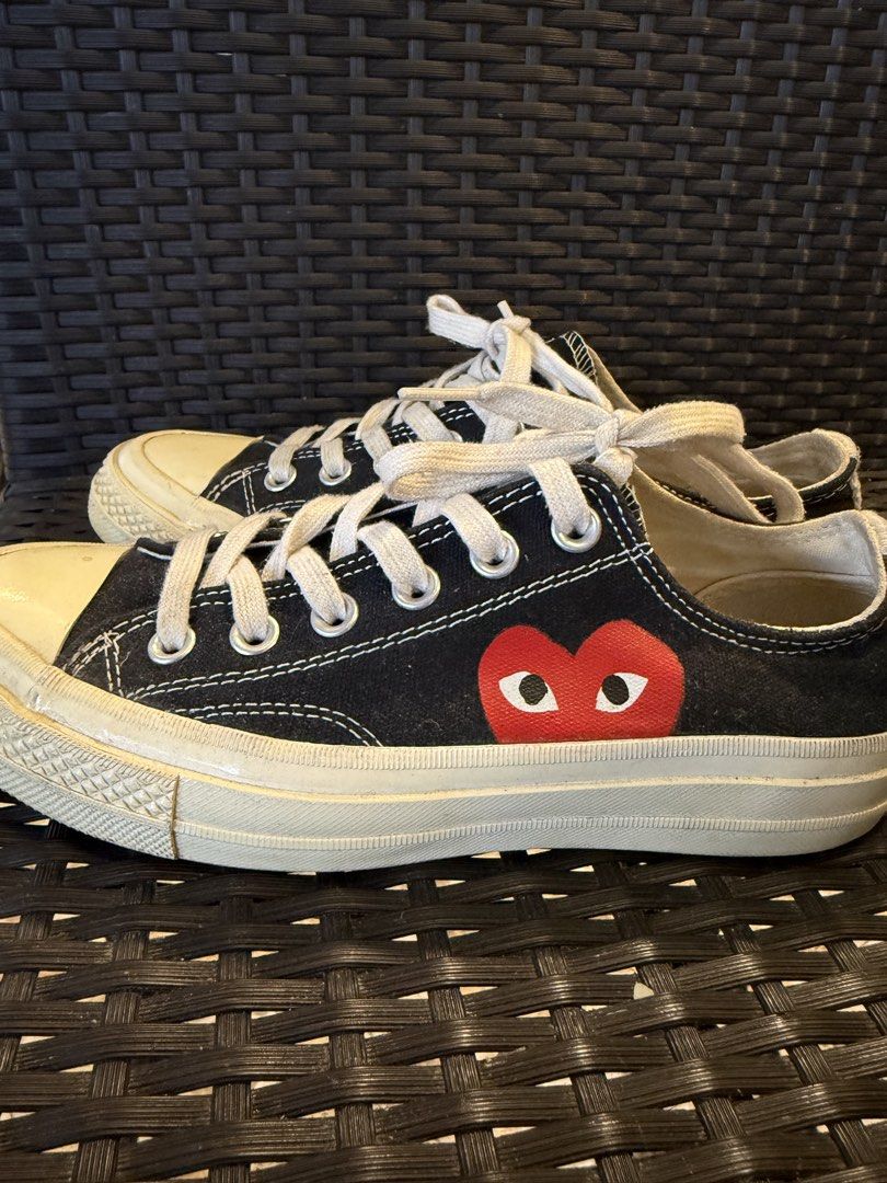 Play x Converse (Category: Sneakers) located in Baguio. Submitted by deetalye (Listing ID 1464198805, Image 1). Description: Vintage Converse Chuck Taylor Athletic Shoes 📌 Size: 6 Classic Converse style with its timeless canvas design and iconic Chuck Taylor label. Perfect for collectors, vintage lovers, or anyone looking for that authentic old-school Converse look. ✨ Classic vintage piece ✨ Original Converse Chuck Taylor label ✨ Size 4.5 ✨ Grea