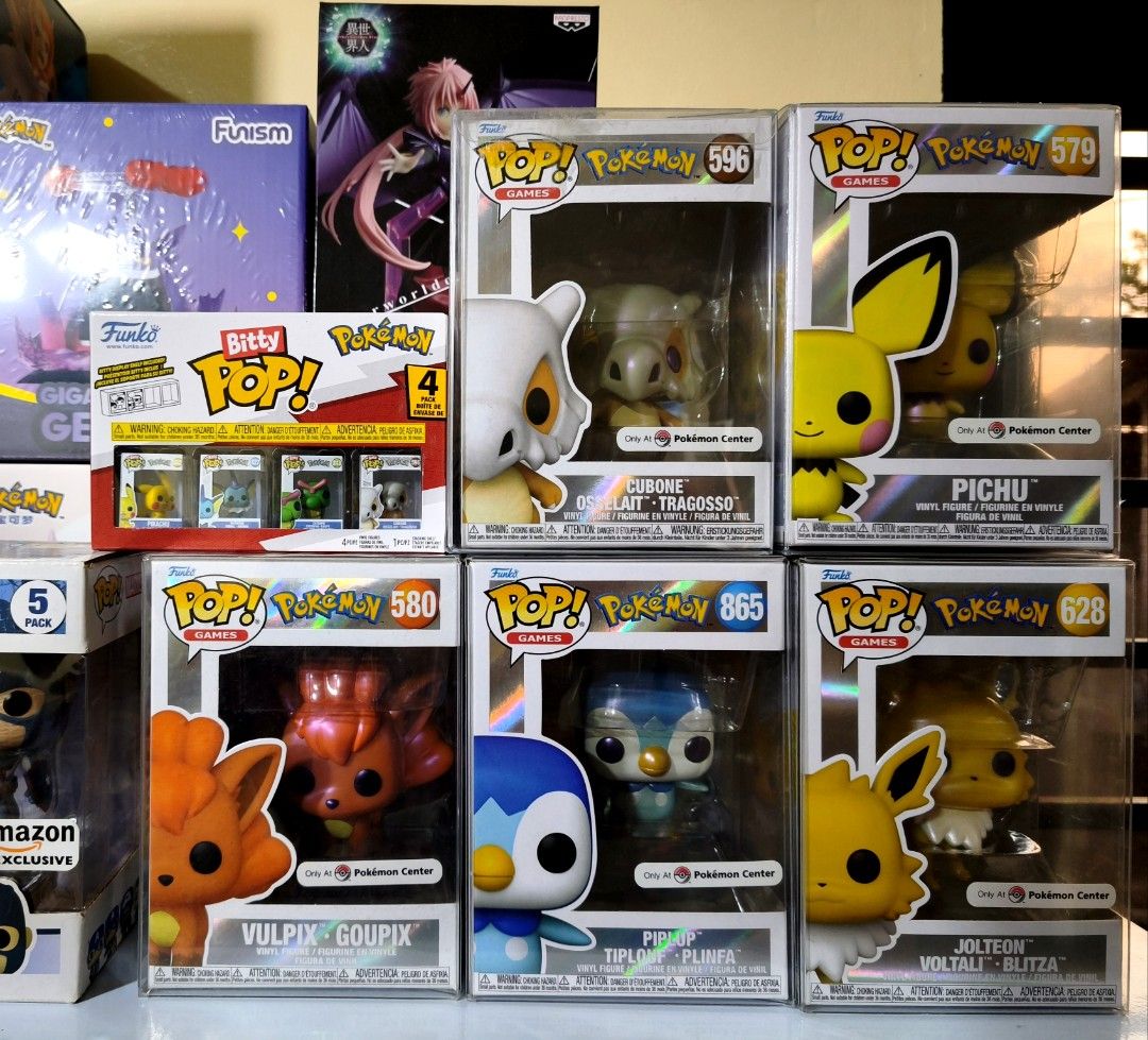 Pokemon Funko Pop (Category: Action & Battle Toys) located in Manila. Submitted by daily.tipid (Listing ID 1464234830, Image 1). Description: Pokemon Funko Pop 2,199 each Pichu Jolteon vulpix Cubone - 3,199 bitty pop - 1,400 LBC,jnt or lalamove.