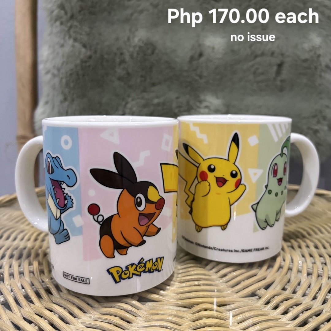 Pokemon Mug (Category: Coffee & Tea Tableware) located in Pateros City. Submitted by lovealy_07 (Listing ID 1464273503, Image 1). Description: ✨ With small paint chip/imperfection paint chip are normal mostly because it’s a mall pullout Perfect for personal use or display. 💕 ✨ Still usable and functional ✨ Please check photos carefully before purchasing ✨ Sold as-is 🌸 Lalamove only 🌸 Color may vary due to Lighting 🌸 Marami po kasing nababasag