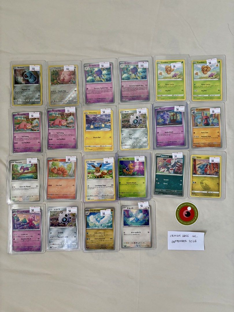 Pokemon TCG - sowsow Cards (Category: Raw Singles) located in Malolos. Submitted by crimsonlensco (Listing ID 1464204141, Image 1). Description: Crimson Lens Collectibles Mostly Near Mint cards. Additional photos are available upon request. A vouch thread is also available for your peace of mind. 😌 Prices are based on Collectr and eBay market references. 🏷️ Sticker prices are indicated in the photos. 📦 Secure packaging Each order is packed wit