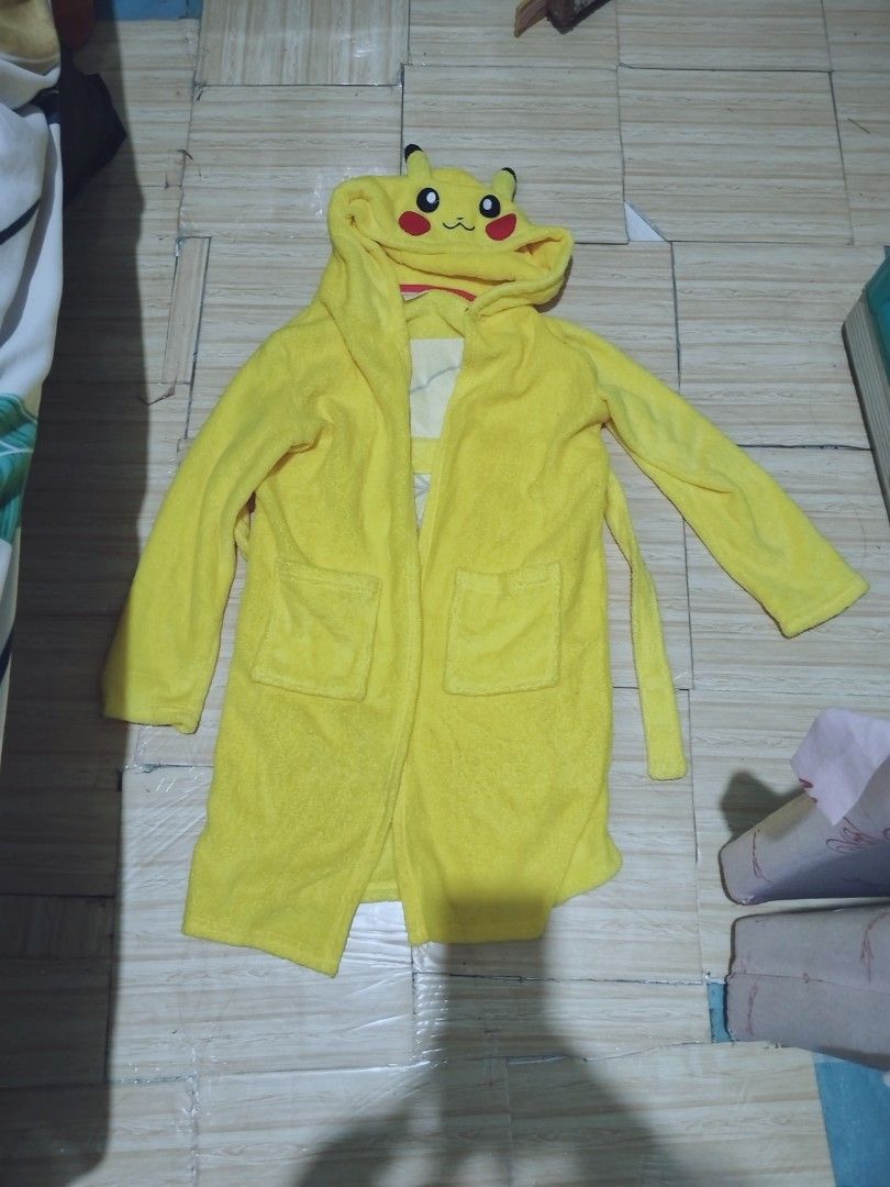 Pokémon Pikachu Bath Robe For Kids 9-10 (Category: Babies & Kids Fashion) located in Manila. Submitted by trixie1996 (Listing ID 1464310271, Image 1). Description: For sale Bath Robe For kids Age 9-10 Delivery via Jnt Lalamove Gogoexpress Pickup are available Location San Juan manila Pm me if you're interested thankyou.