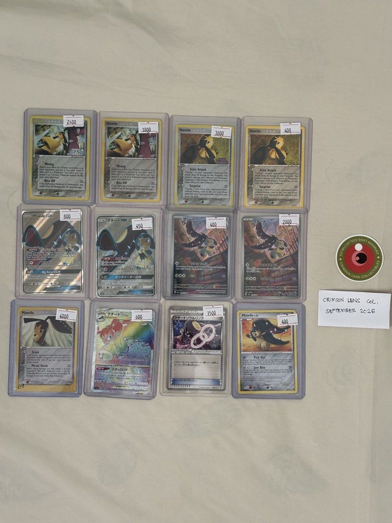 Pokémon TCG - Mawile Cards (Category: Raw Singles) located in Malolos. Submitted by crimsonlensco (Listing ID 1464203909, Image 1). Description: Crimson Lens Collectibles Mostly Near Mint cards. Additional photos are available upon request. A vouch thread is also available for your peace of mind. 😌 Prices are based on Collectr and eBay market references. 🏷️ Sticker prices are indicated in the photos. 📦 Secure packaging Each order is packed wit