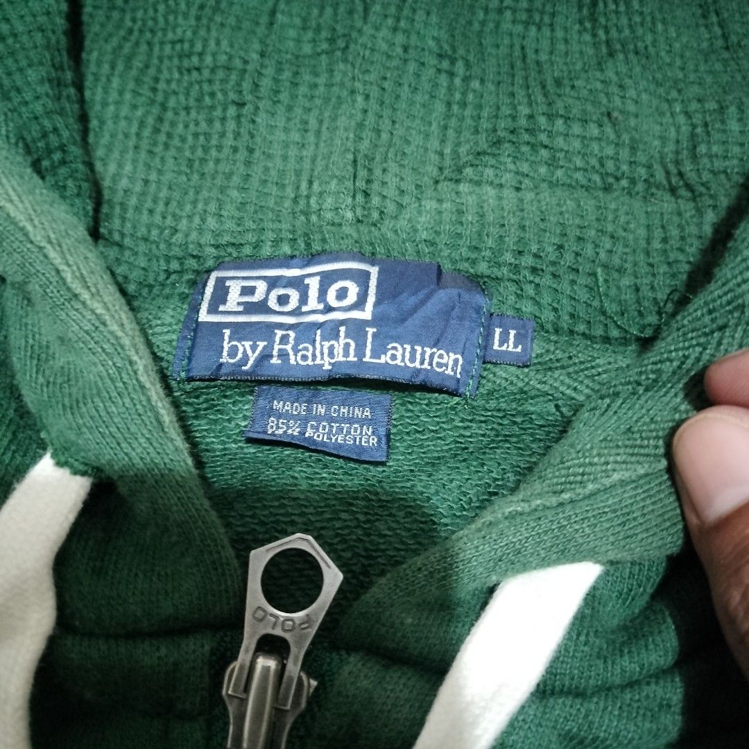 POLO RALPH LAUREN BIG PONY HOODIE (Category: Hoodies) located in Sariaya. Submitted by social_animalz (Listing ID 1464293473, Image 2). Description: 24.5 x 27.5 with light faded parts( hem, cuffs, hood and konti sa malapit sa logo) shipping fee is not included.