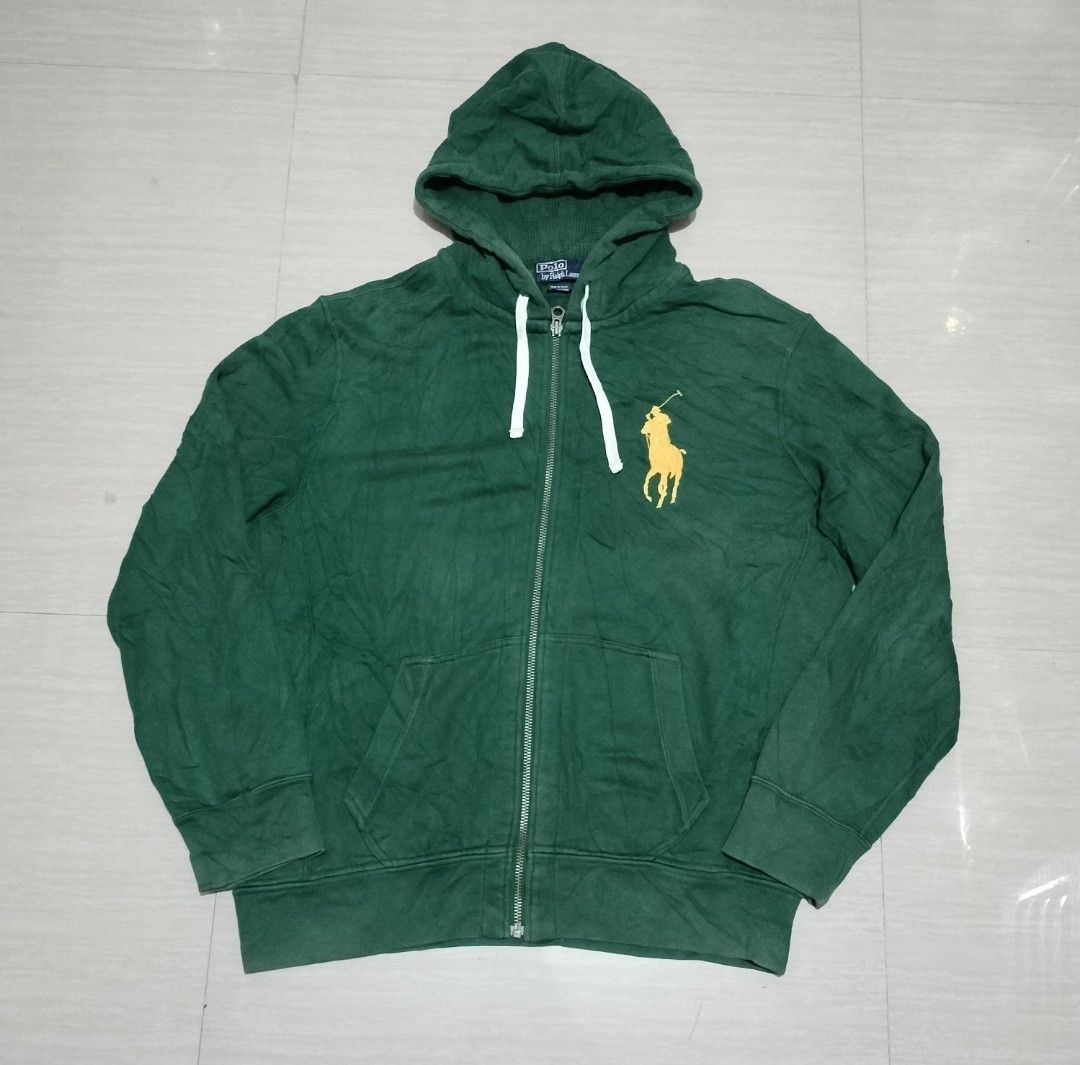 POLO RALPH LAUREN BIG PONY HOODIE (Category: Hoodies) located in Sariaya. Submitted by social_animalz (Listing ID 1464293473, Image 1). Description: 24.5 x 27.5 with light faded parts( hem, cuffs, hood and konti sa malapit sa logo) shipping fee is not included.