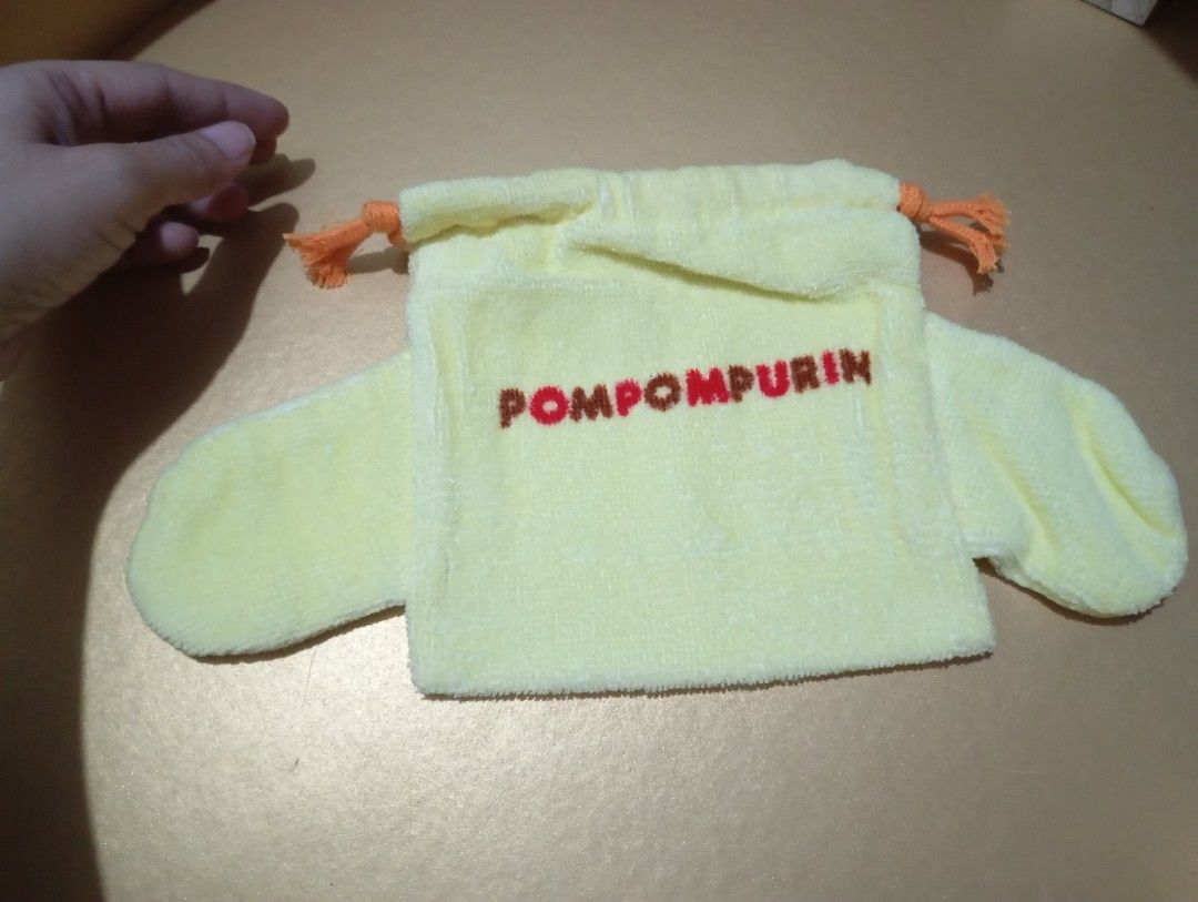 Pompompurin set (Category: Babies & Kids Fashion) located in Manila. Submitted by ysabel1102 (Listing ID 1464143187, Image 2). Description: pompompurin set of string pouch and small hand towel.