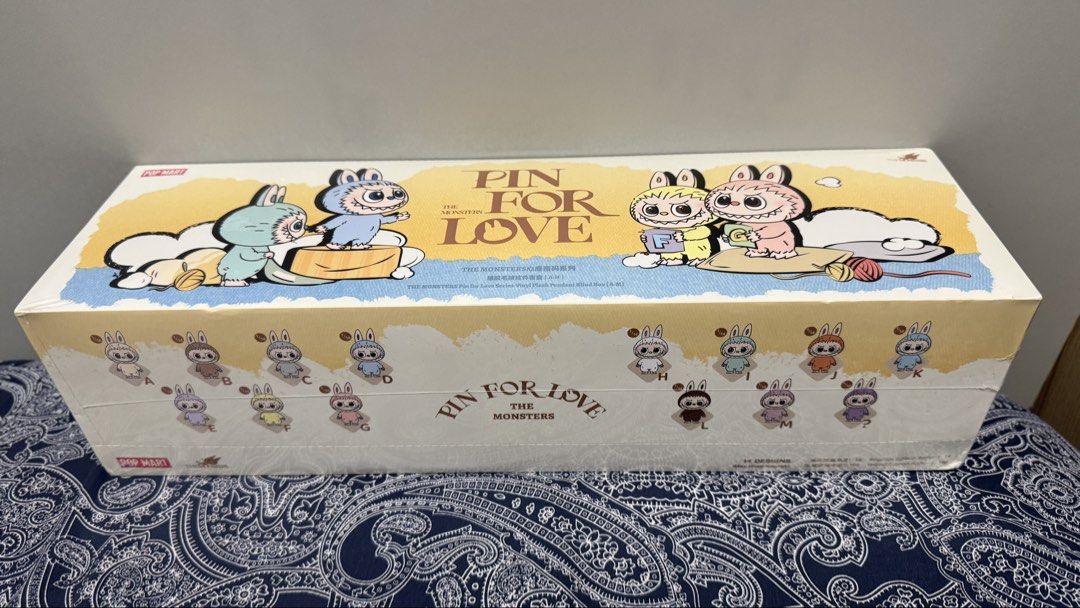 Pop Mart Mini Labubu (PIN FOR LOVE) A-M (Category: Designer & Blind Box Toys) located in Quezon City. Submitted by proudrn (Listing ID 1464345670, Image 1). Description: Sealed Original Ideal for gifting this holiday season.