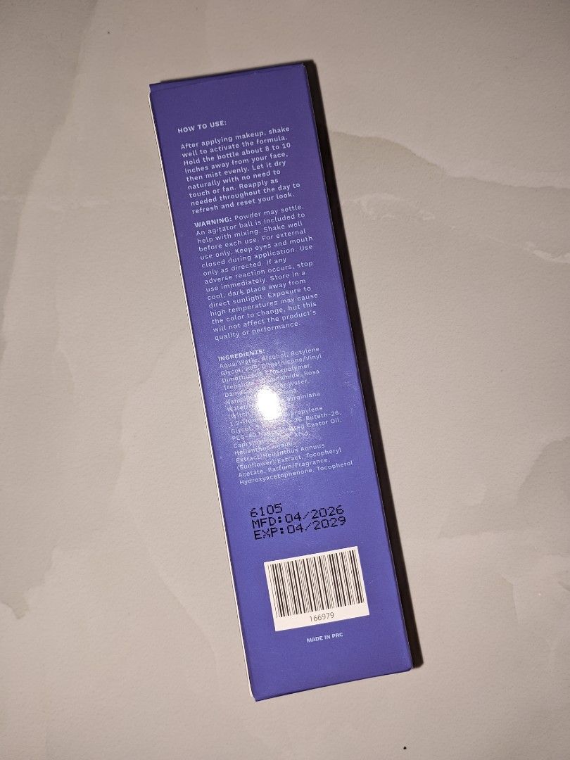 popique overtime setting spray (Category: Makeup) located in Pasig City. Submitted by pottyhead.22 (Listing ID 1464199131, Image 2). Description: - recently purchased rfs: extra.