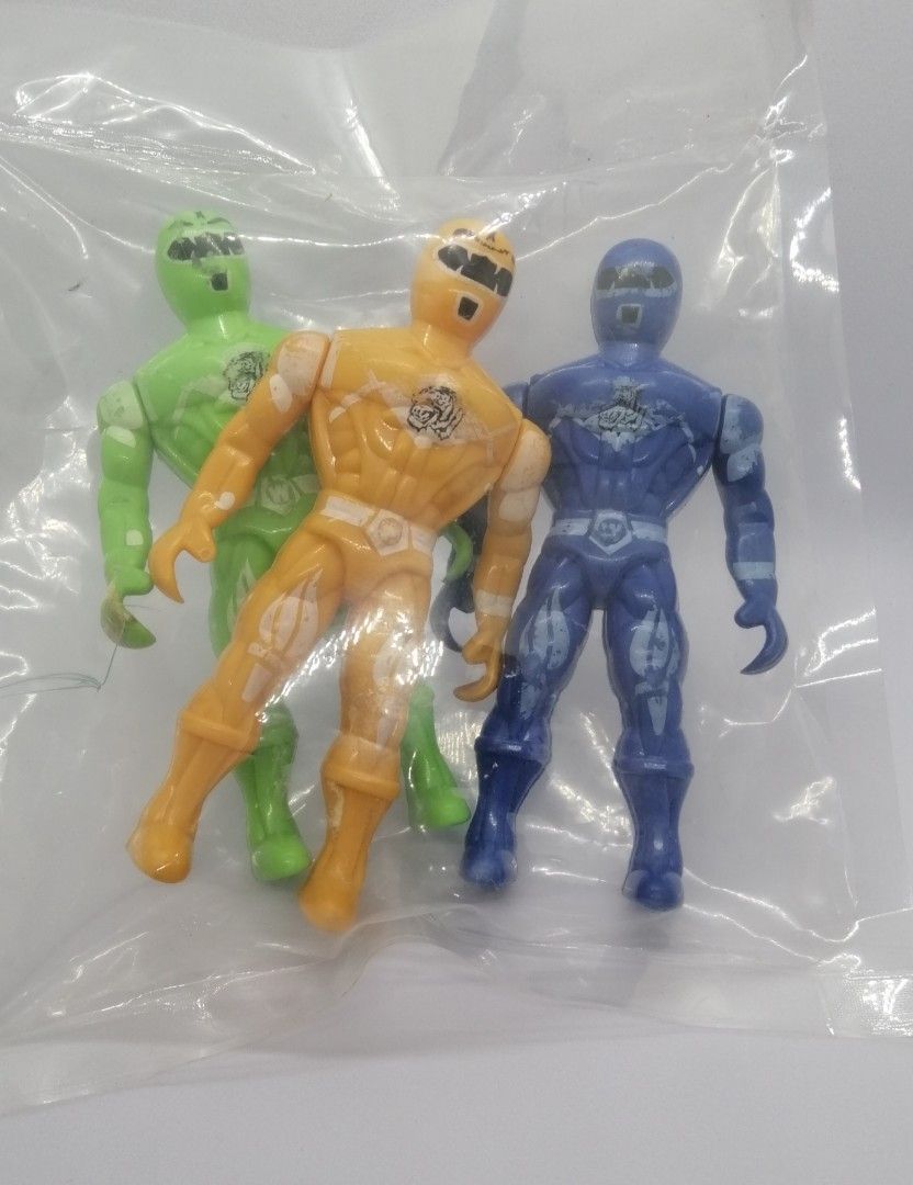 Power Rangers Set of three (Category: Figurines & Statues) located in Quezon City. Submitted by goldencity1964 (Listing ID 1464291192, Image 3). Description: Selling these power ranger Palengke toy Set of 3 pcs In sealed plastic WYSIWYG SCAN PICS PLEASE.