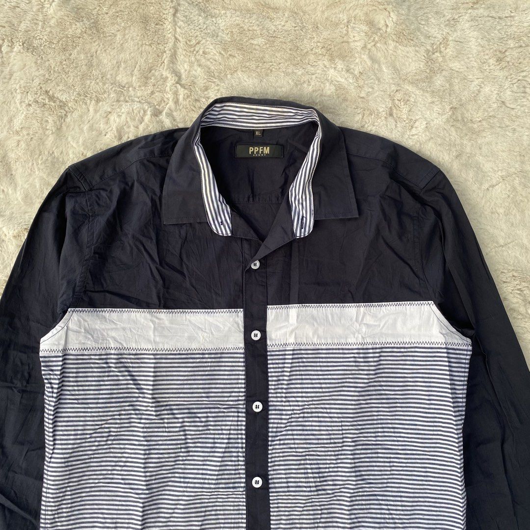 PPFM BUTTON DOWN LONG SLEEVE POLO AUTHENTIC (Category: Activewear) located in Cadiz. Submitted by thrift_hunt_garage (Listing ID 1464279904, Image 2). Description: PPFM BUTTON DOWN LONG SLEEVE POLO AUTHENTIC Size and measurements by inches : On tag XL Width 20 Length 28 Sleeve 25.5 Conditions and details : Buttondown polo PPFM button engraved Issue washable stain Flaws need wash .