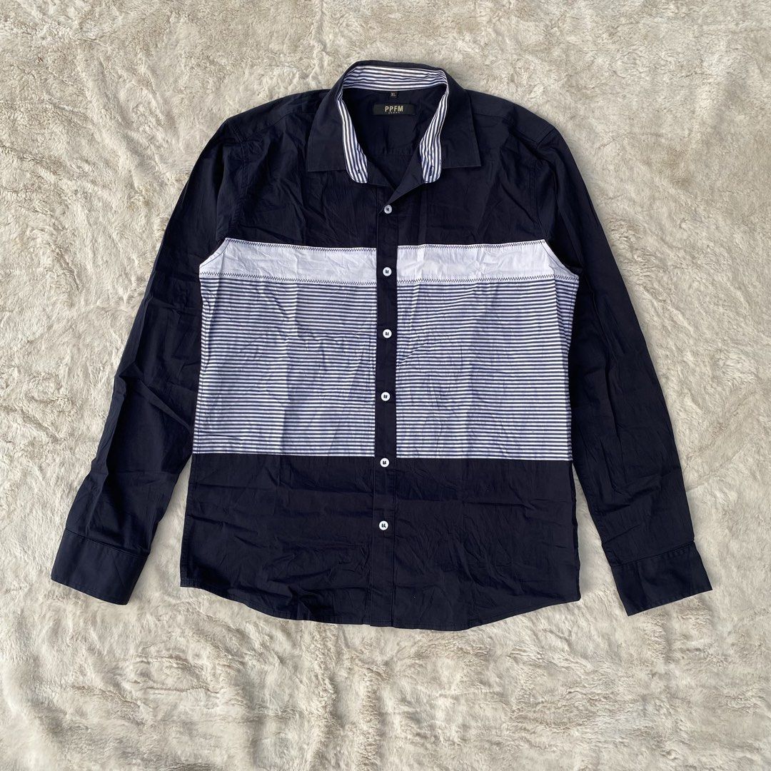 PPFM BUTTON DOWN LONG SLEEVE POLO AUTHENTIC (Category: Activewear) located in Cadiz. Submitted by thrift_hunt_garage (Listing ID 1464279904, Image 1). Description: PPFM BUTTON DOWN LONG SLEEVE POLO AUTHENTIC Size and measurements by inches : On tag XL Width 20 Length 28 Sleeve 25.5 Conditions and details : Buttondown polo PPFM button engraved Issue washable stain Flaws need wash .