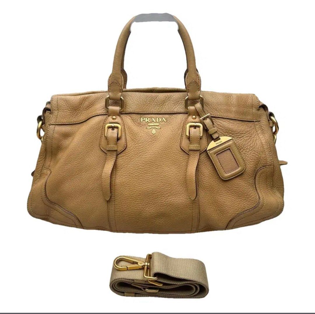 Prada Bag (Category: Luxury Bags & Wallets) located in Muntinlupa City. Submitted by sue_zee18 (Listing ID 1464230263, Image 1). Description: -Authentic Prada bag cervo leather (deerskin leather) -Well preserved condition -Money-back guarantee if proven fake.