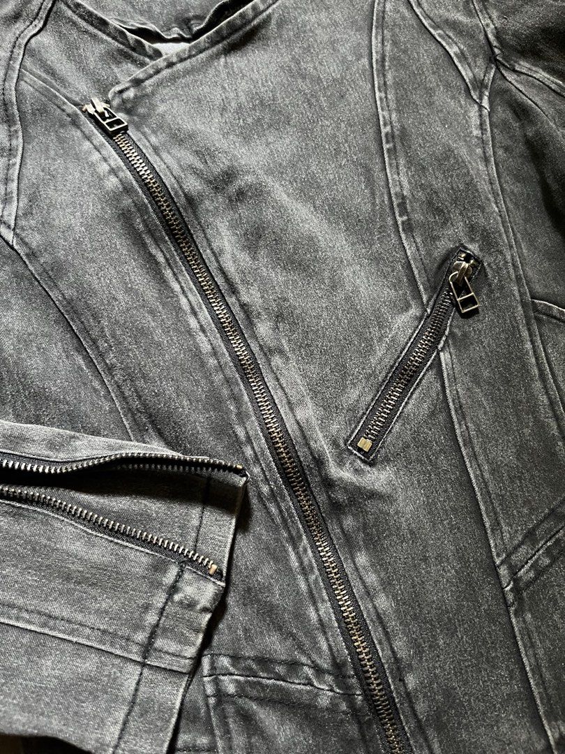 Vintage/archive style washed gray denim moto jacket (Category: Coats, Jackets and Outerwear) located in Manila. Submitted by ljpgdn (Listing ID 1462420252, Image 3). Description: Dm me for more deets :).