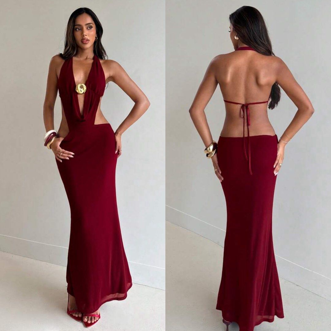 Pre-loved dress (Category: Dresses) located in Manila. Submitted by ravenjm_12 (Listing ID 1464167318, Image 2). Description: - used once - burgundy - fits xs-m .