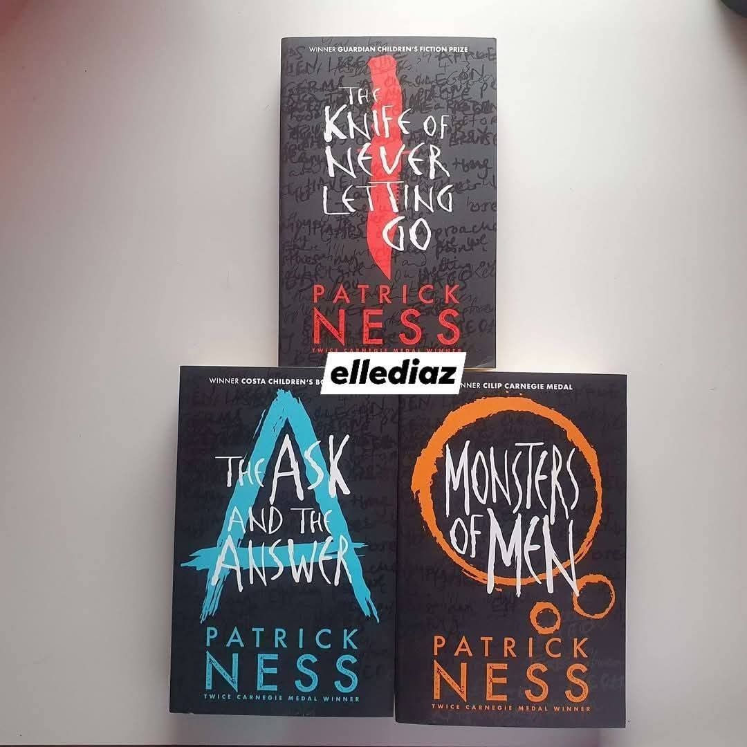 Preloved Patrick Ness Chaos Walking Trilogy Books (Category: Storybooks) located in Manila. Submitted by elle_ackerman (Listing ID 1464281649, Image 1). Description: SOLD AS A SET - Black Cover Paperback Edition, Complete Chaos Walking trilogy by Patrick Ness - Includes: The Knife of Never Letting Go, The Ask and the Answer, Monsters of Men - Request for updated photos of books. .
