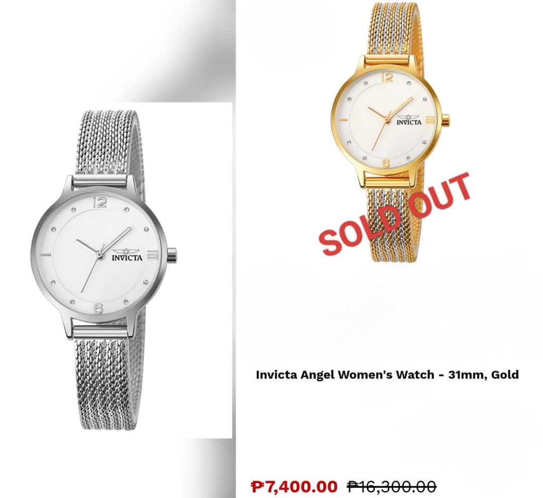 Price Drop! Pre-order! ⌚ INVICTA ⌚ P2,890 only! (Category: Women's Watches) located in Davao. Submitted by cossetbyl. (Listing ID 1464305076, Image 1). Description: Price Drop! Pre-order! ⌚ INVICTA ⌚ P2,890 only! - 101% brand new & original from the U.S. 🇺🇸 - Open for layaway - 1k dp Dm to order. 📲😊.