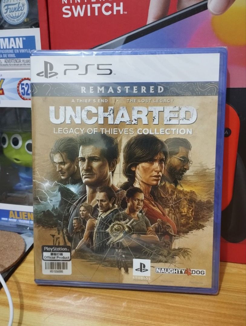 PS5 Uncharted Remastered (BRAND NEW) (Category: PlayStation) located in Pasig City. Submitted by aldrinbns (Listing ID 1464183945, Image 1). Description: Sealed. Won in a company raffle with the console..