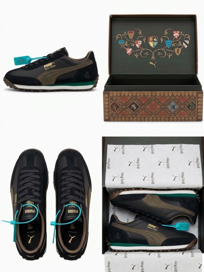 PUMA x Harry Potter Easy rider sneakers (Category: Sneakers) located in Manila. Submitted by cassieqtzy (Listing ID 1464277021, Image 1). Description: PUMA x Harry Potter Easy Rider – ₱6,500 Size: US 6 Brand new / Never used. Box has minor damage from storage/shipping. RFS: Not into Harry Potter. Meet up around Quezon City.