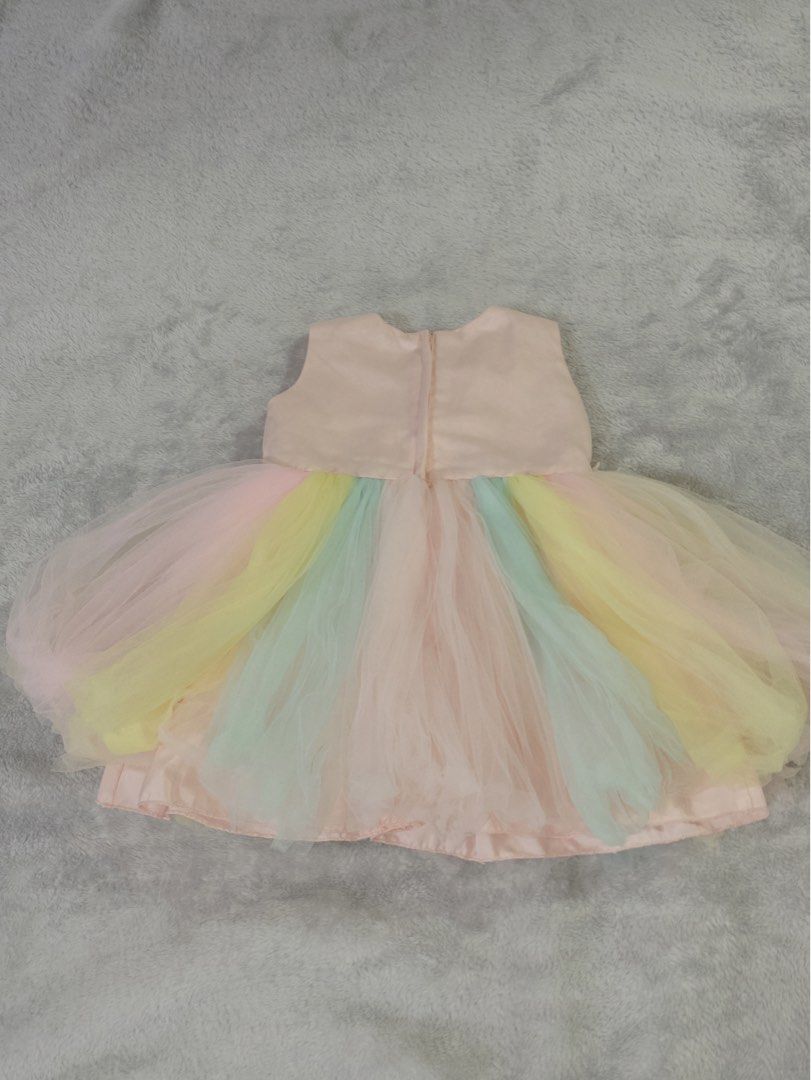 rainbow tulle floral dress (Category: Babies & Kids Fashion) located in Rizal. Submitted by thelittlearchiveofelle (Listing ID 1464170260, Image 3). Description: perfect for birthday parties and photoshoot rfs - doesn't fit my daughter anymore.