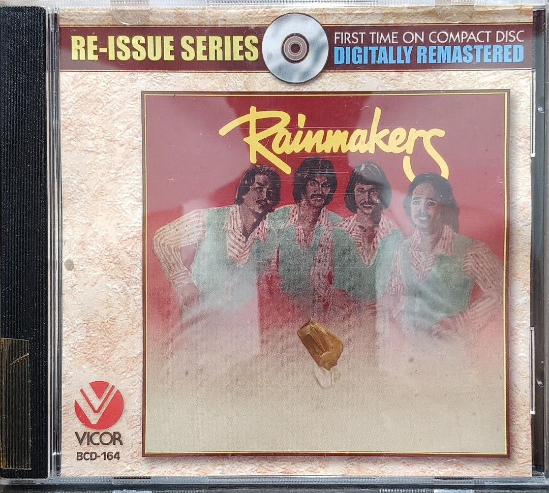 Rainmakers Re-Issue Series Digitally Remastered CD (Category: CDs & DVDs) located in Manila. Submitted by ruelcabrer77078 (Listing ID 1464330496, Image 1). Description: - Rainmakers CD from the Re-Issue Series - Digitally remastered edition - Features 10 tracks - Includes 'Pang-Umaga, Pang-Tanghali, Pang-Gabi' - Includes 'Sinta, I Won't Last a Day Without You' - Released by Vicor Music Corporation - Perfect for OPM fans.