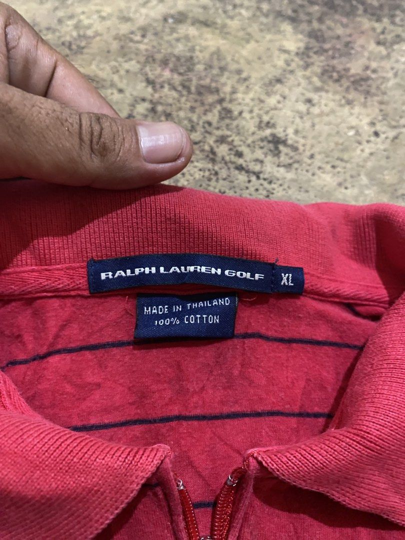 Ralp Lauren polo zip (Category: Others Tops) located in Tabaco. Submitted by centthrif55361 (Listing ID 1464260157, Image 3). Description: Rl golf zip Xl on tag W:17 L:21 Very good condition Color rate 9.3/10 Issue stain need wash .