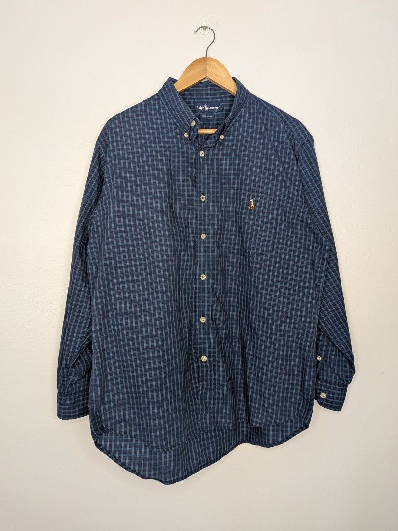 Ralph Lauren Button Down Long Sleeve Shirt Size L (Category: Formal Shirts) located in Paniqui. Submitted by fndrs.kprs.ph (Listing ID 1464167346, Image 1). Description: Ralph Lauren Polo Long-Sleeve Size on tag: Large 23x28 Color rate: 9/10 Condition: 9/10 No issue.