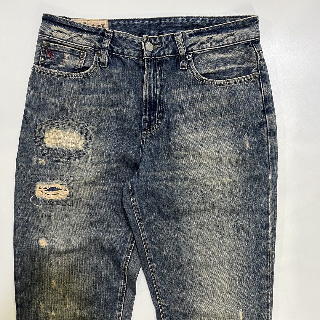 RALPH LAUREN DISTRESSED DENIM JEANS (Category: Luxury Apparel) located in Bacolod City. Submitted by the.finest (Listing ID 1464237710, Image 2). Description: Ralph Lauren Distressed/Patchwork Denim Jeans Waistline: 30-31 Length: 40.5 Condition: 9/10 2,000+shipping fee.