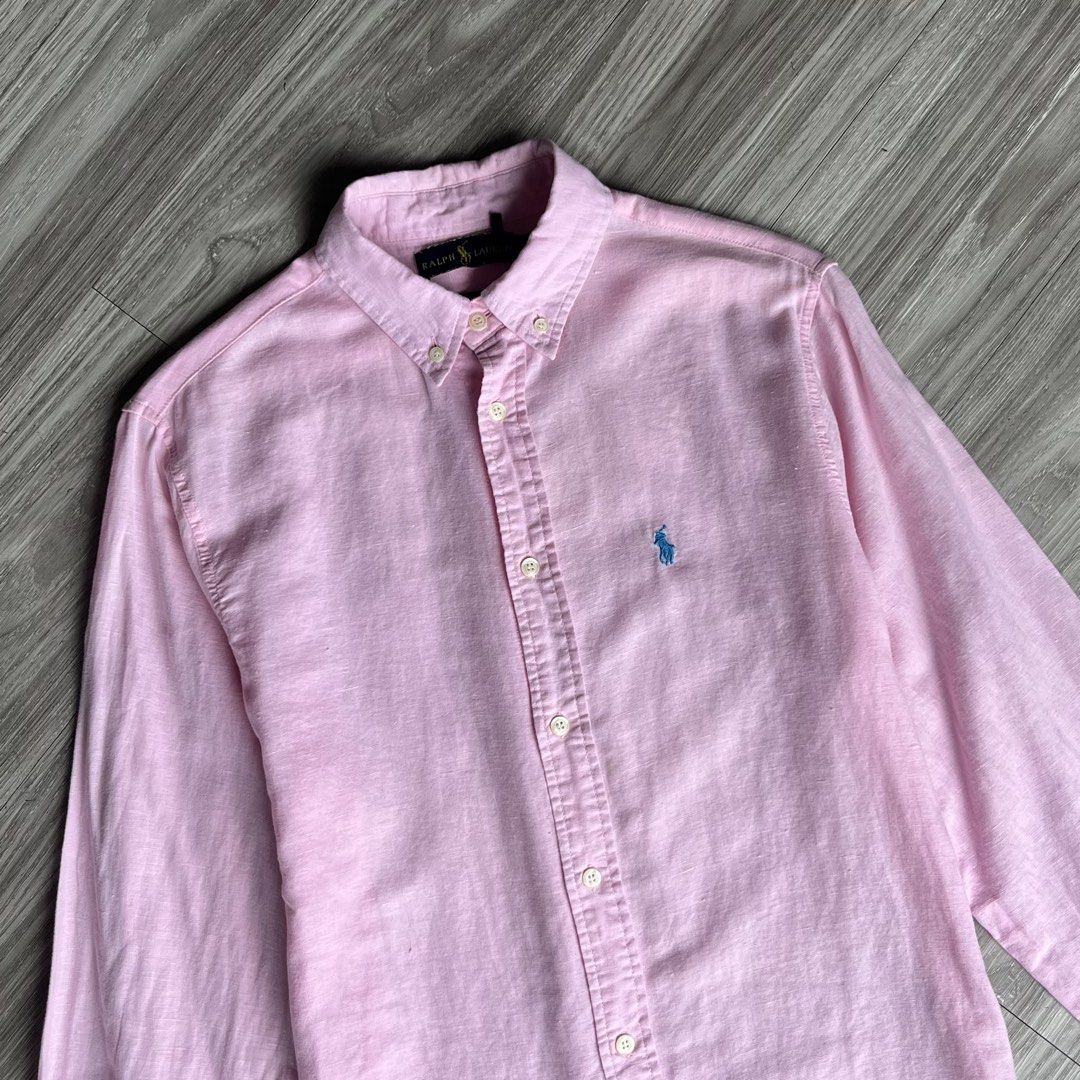 Ralph Lauren Linen Button Down Polo Long Sleeve (Category: Tshirts & Polo Shirts ) located in Cebu City. Submitted by specializedgoodsitem_ (Listing ID 1464247645, Image 3). Description: excellent to new condition slightly needs wash ( naka display sa store) details posted color may vary due to light 21’ width 27 - 28.5’ length .