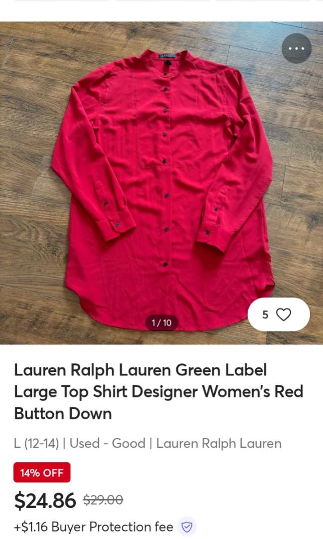 FREE SHIPPING! Ralph Lauren Red Button Down Polo (Category: Longsleeves) located in Makati City. Submitted by ellavee_you (Listing ID 1464203246, Image 1). Description: shimmers like silk lakas maka madam mayora at yeyemenin old money vibes send offer! ❤️.