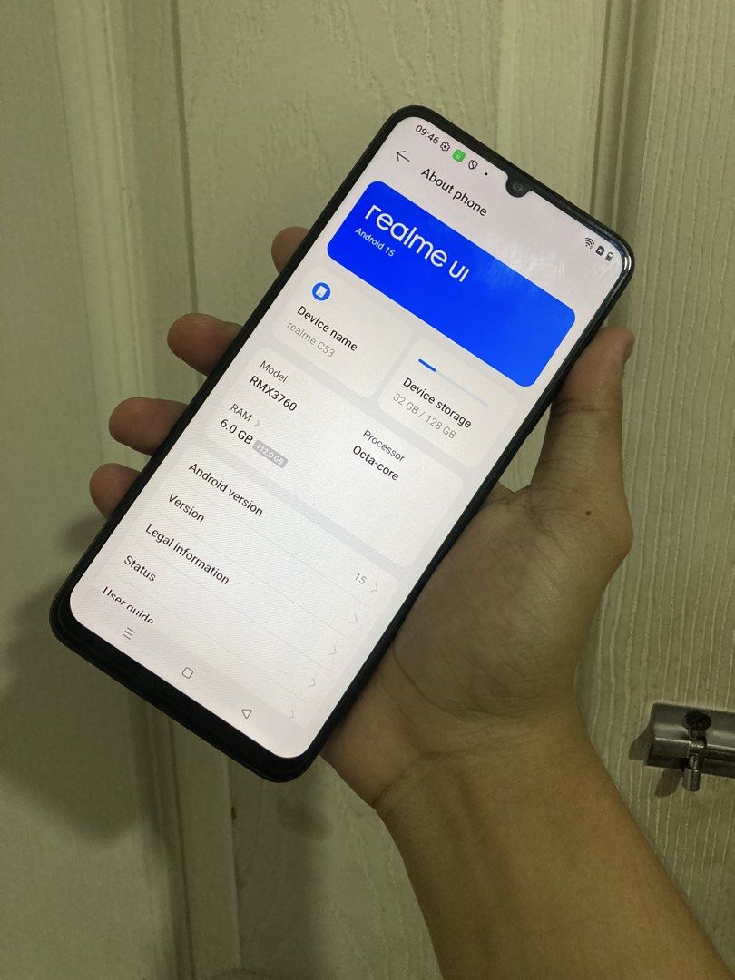 Realme C53 (Category: Realme) located in Manila. Submitted by dextee2805197 (Listing ID 1464149876, Image 1). Description: Realme c53 No Issue 128gb/12gb RAM Android 15 Minimal dents only All Working No Replace Parts Inclusion -Case -Tempered 4,299 negotiable.