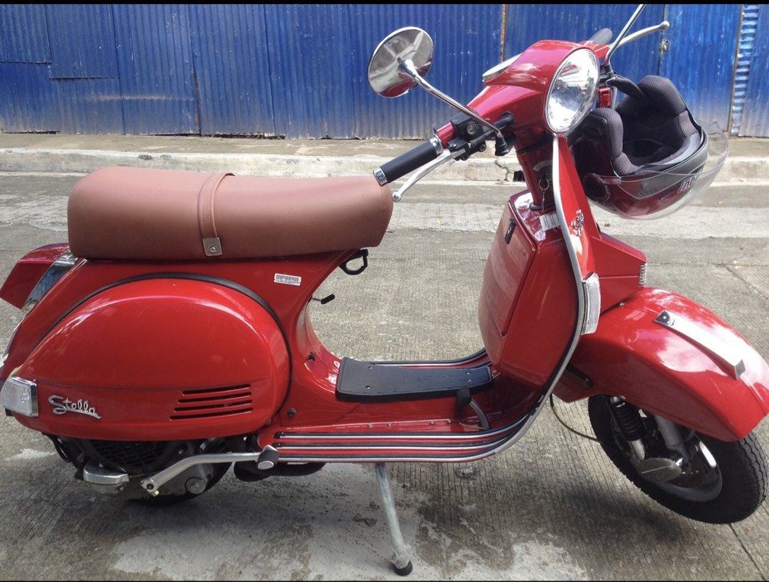 Red Stella Scooter - Classic Vintage Style (Category: Skates, Rollerblades & Scooters) located in Taguig. Submitted by nintendawgs (Listing ID 1464227072, Image 3). Description: - Classic red Stella scooter - Runs smoothly - Comfortable brown seat - Shiny chrome accents - Ideal for city cruising - A real head-turner i havent used this scooter for years already . unregistered for a number of years as well. will reinstate and get it running if a de