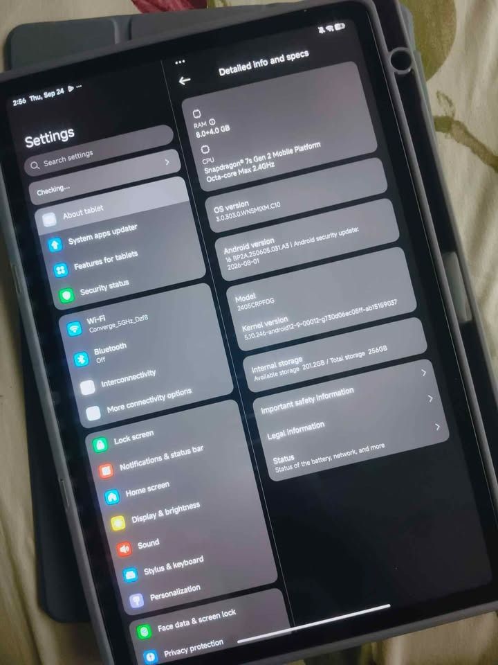 Redmi Pad Pro 256GB (Category: Android) located in Caloocan City. Submitted by kahlen006-83069 (Listing ID 1464275500, Image 3). Description: Redmi Pad Pro 8GB RAM / 256GB ROM - No Dents - No Issues Inclusion: Box Case 33W charger RFS: Need Funds for medication Can do meetups within San Juan, Cubao and Mandaluyong City.