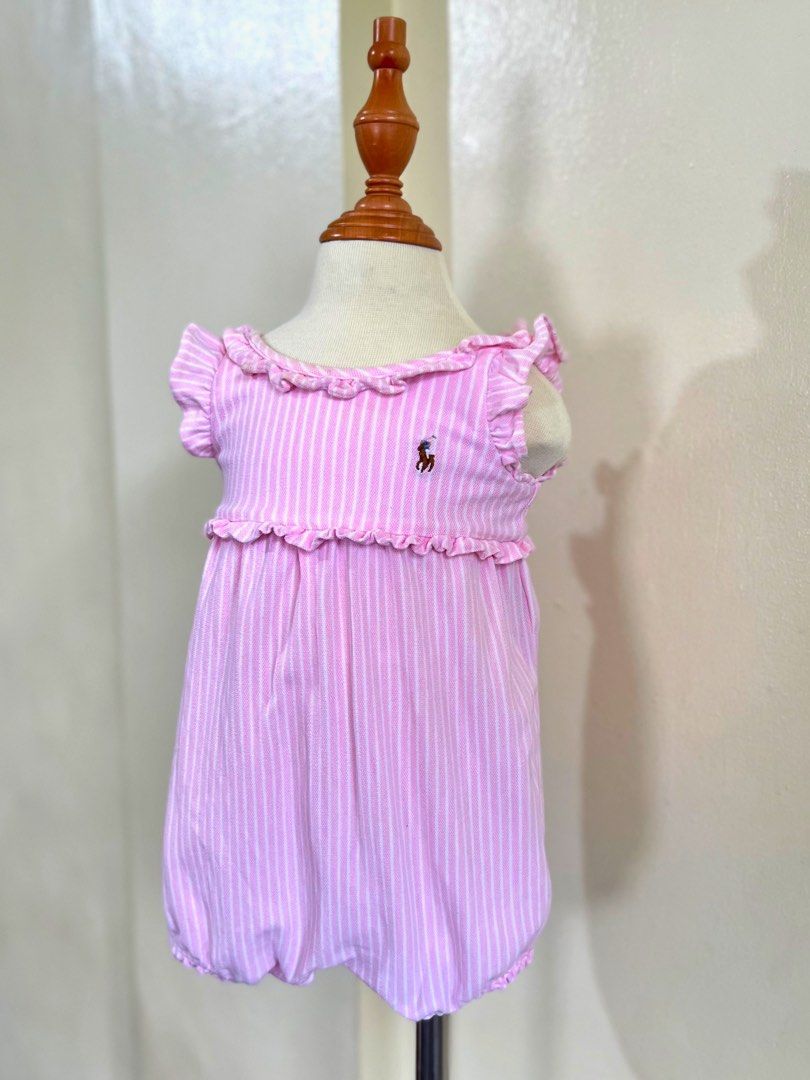 RL OXFORD PINK ROMPER WITH SCANNABLE QR (Category: Babies & Kids Fashion) located in Cebu City. Submitted by littlezaria030 (Listing ID 1464231126, Image 1). Description: 12M can fit til 18M ( Petite) if chunky baby til 12M only.
