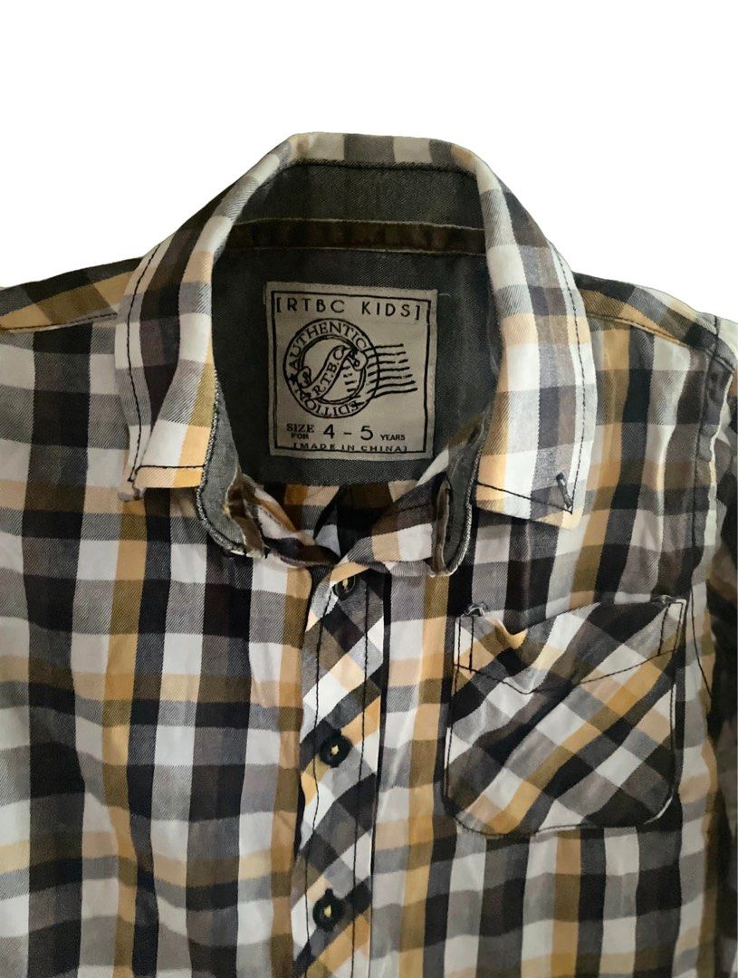 Rtbc Plaid shortsleeved poloshirt (Category: Babies & Kids Fashion) located in Caloocan City. Submitted by hardestea2026 (Listing ID 1464185152, Image 2). Description: .
