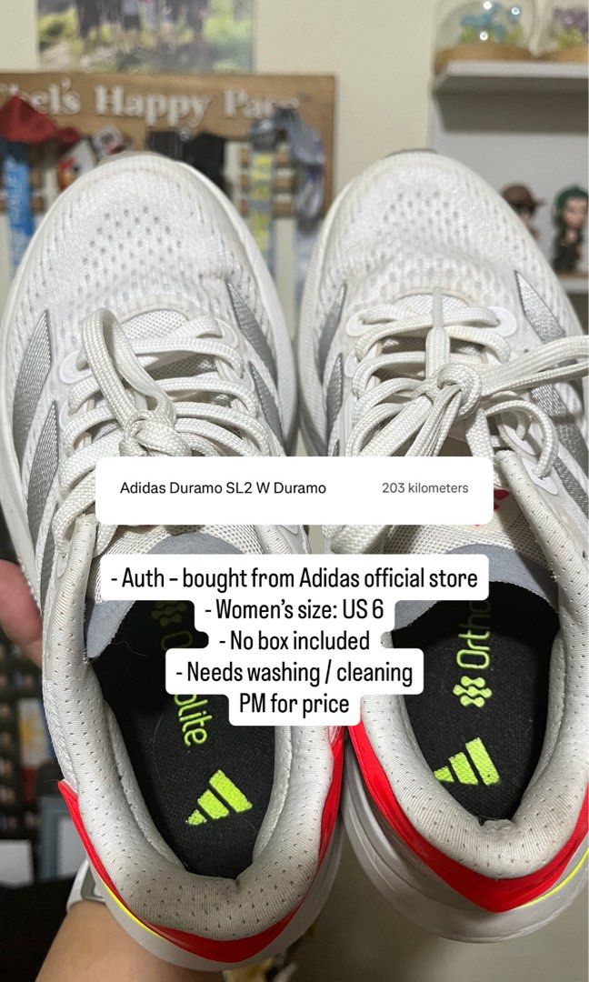 Running Shoes US 6 W (Category: Activewear) located in Balanga. Submitted by chelby23 (Listing ID 1464253567, Image 1). Description: - Auth - bought from Adidas official store - Women’s size: US 6 - No box included - Needs washing / cleaning.