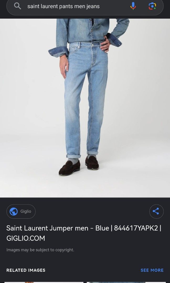 Saint laurent paris jeans (Category: Jeans) located in Bulacan. Submitted by side.hustle11 (Listing ID 1464212001, Image 1). Description: SAINT LAURENT PARIS JEANS SLIM FIT STRETCHABLE - WAISTLINE 33-34 LENGTH 41 HEMP 7 Excellent condition fresh from bale Loc bulacan.