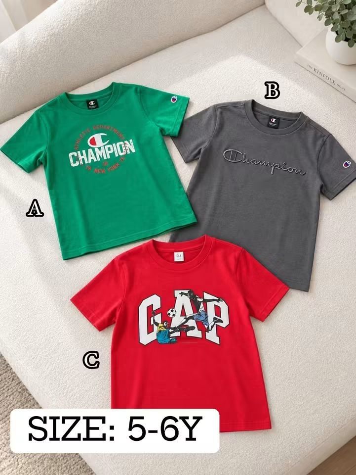 Sale items 5-6y (Category: Babies & Kids Fashion) located in Calamba. Submitted by kkbrandedapparel.ii (Listing ID 1464286424, Image 1). Description: New x Import Size Available: A. SOLD‼️ B. 5-6y (2) / 200 C. 5-6y / 250 Add 75 for sf ( 1-5 items ).