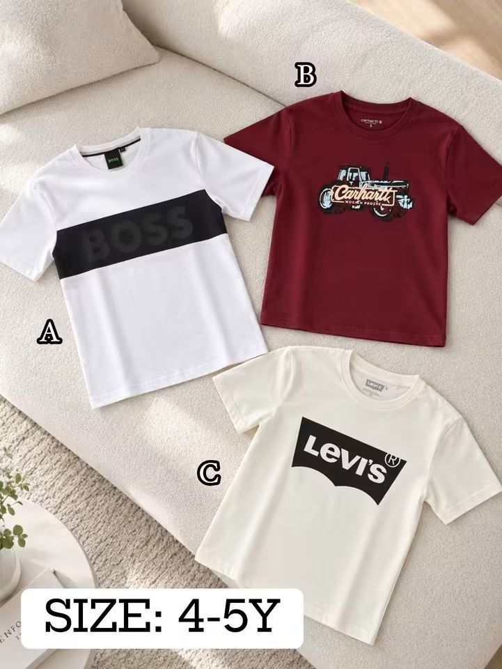 Sale items size 3-4y 200 only (Category: Babies & Kids Fashion) located in Calamba. Submitted by kkbrandedapparel.ii (Listing ID 1464286094, Image 1). Description: New x Import Size Available: A. Boss 3-4y B. Carhartt 3-4y C. Levis 3-4y 200 each only Add 75 for sf ( 1-5 items ).