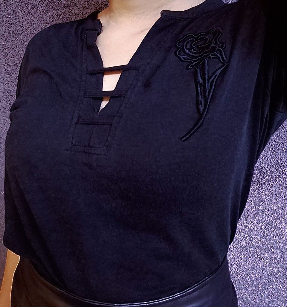 SALE: rose embroidered top (Category: Shirts) located in Taguig. Submitted by thriftdistrict999 (Listing ID 1464180320, Image 3). Description: s-m items from our shop are thrifted, please manage your expectations.