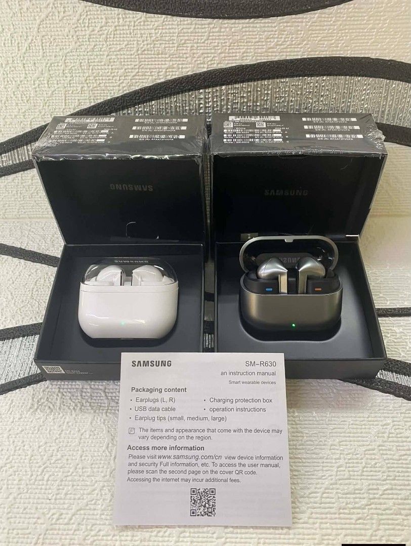 SAMSUNG GALAXY BUDS (Category: Earphones) located in Manila. Submitted by ddg_s (Listing ID 1464313001, Image 2). Description: GALAXY BUDS PRO 3 microphone touch sensor, earplug tips charging connector, speaker/microphone pinch area, sliding area, connect button,buds3 pro.