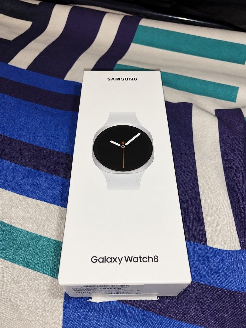 Samsung Galaxy Watch 8 (Category: Wearables & Smart Watches) located in Manila. Submitted by rivvlekidspreloved. (Listing ID 1464290210, Image 1). Description: Samsung Galaxy Watch8 Bluetooth — Still Negotiable Color Silver Display: 1.3" Super AMOLED, 438 × 438 Processor: 3 nm, 5-core Memory/Storage: 2 GB RAM + 32 GB storage Connectivity: Bluetooth 5.3, Wi-Fi, NFC GPS: Dual-frequency L1 + L5 GPS Battery: 325 mAh, up to 40 hours with AOD off Durab