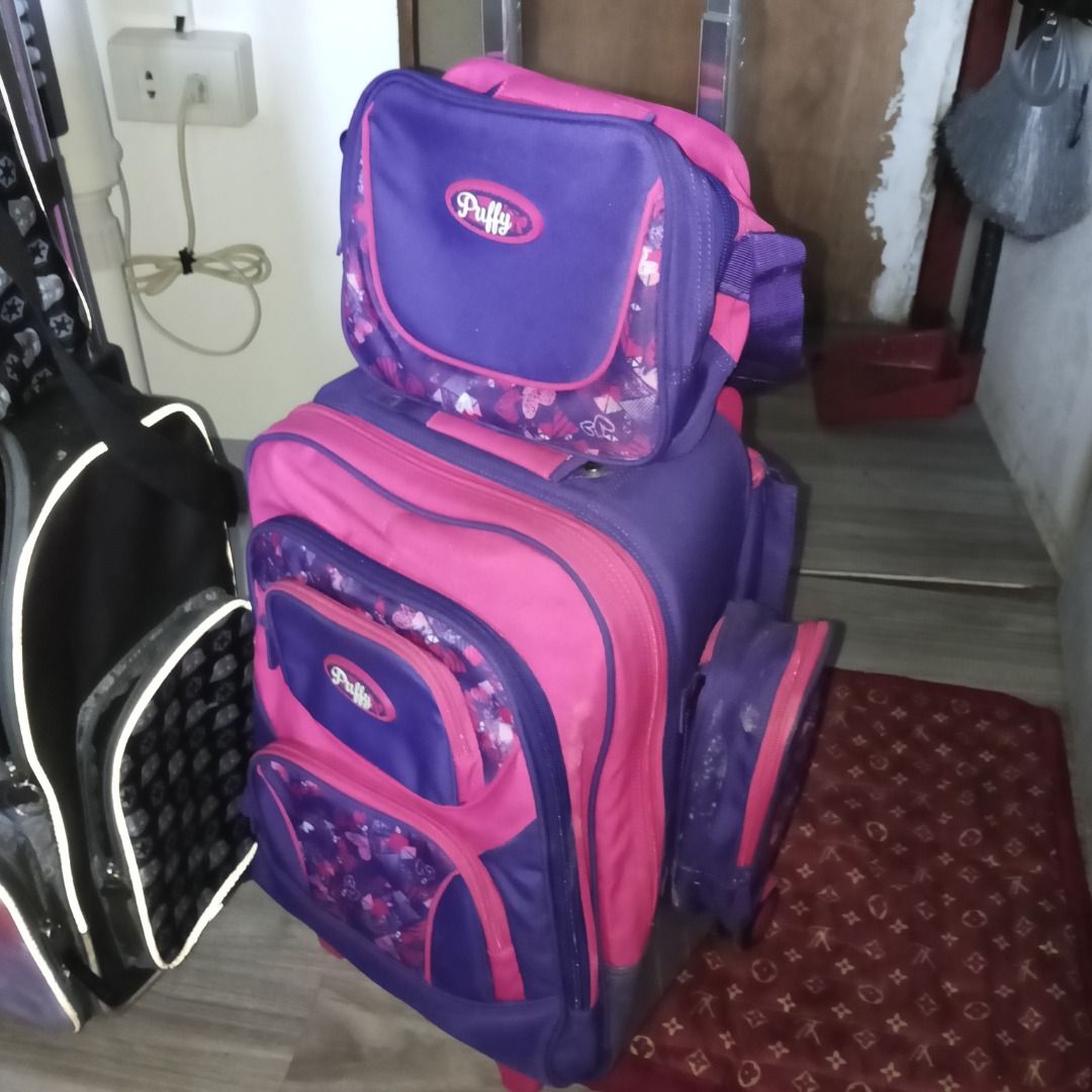 School bag trolley bag original (Category: Stationery & School Supplies) located in Caloocan City. Submitted by coolpenguin.4d2d46 (Listing ID 1464197978, Image 1). Description: For sale original trolley bag for boy and girl 2,000.00 only for the two bags no issue complete zipper .