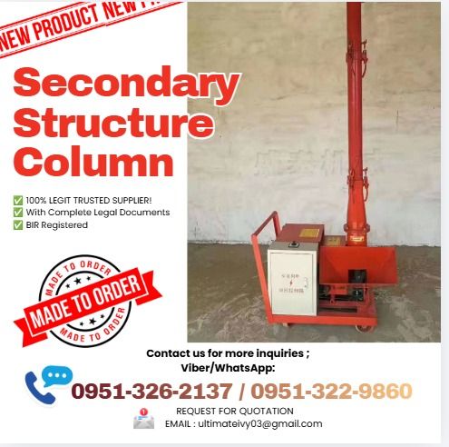 Secondary Structure Column Pump BK-3000 (Category: Everything Else Others) located in Caloocan City. Submitted by casesarian62993 (Listing ID 1464185018, Image 1). Description: Model:BK-3000 Output capacity:8m^3/h Feeding height:1-6m Vertical pipe diameter:110mm Max.grain diameter:1.5cm Weight:260kg Dimension:1000*800*3000mm Power:7.5kw Voltage:380v Terms Of Payment 💰50% Down payment Upon Processing 💸 💰50% Upon pick up 💸 ✅ 100% LEGIT TRUSTED 