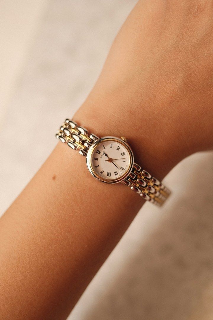 Seiko “Panthere” Ladies Dainty Watch (Category: Women's Watches) located in Davao. Submitted by carussel (Listing ID 1464200335, Image 1). Description: Seiko “Panthere” Ladies Dainty Watch In excellent condition “Like New” Two-tone (Silver and Gold) Movement: Quartz Seiko 1F21 New Battery: Renata Dia: 10mm Wrist Size: 18-19cm (can be adjusted).