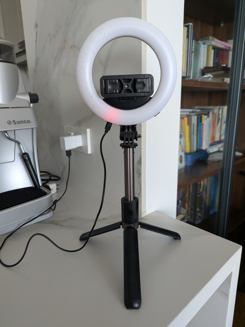 Selens Ring Light with Stand 5inch/16cm Ring light with Portable Foldable Stand (Category: Lighting) located in Makati City. Submitted by marielr (Listing ID 1464143994, Image 1). Description: - Portable ring light for live streaming & makeup - Adjustable stand and phone holder included - Ideal for content creators, enhances videos & photos - Easy setup and portable for use anywhere.
