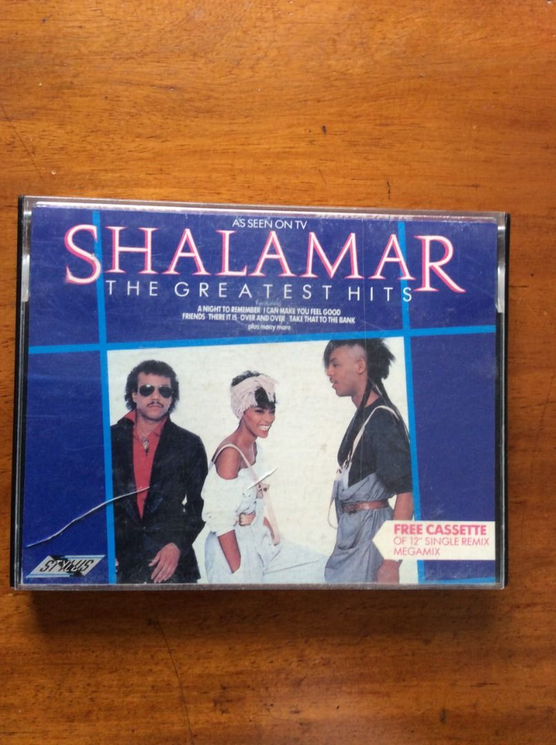 Shalamar The Greatest Hits - Two Cassette Tapes (Category: CDs & DVDs) located in Silang. Submitted by lawrencenorthey (Listing ID 1464200230, Image 1). Description: - Shalamar The Greatest Hits - two cassette tapes - Includes hits: 'A Night to Remember', 'Make That Move', 'Uptown Festival' - Ideal for fans of 80s R&B and soul music.
