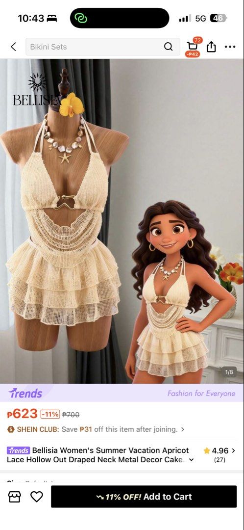 Shein swimsuit (Category: Bikinis & Swimsuits) located in Rizal. Submitted by hellofashion_00 (Listing ID 1464333304, Image 1). Description: Nbu s-l shein.