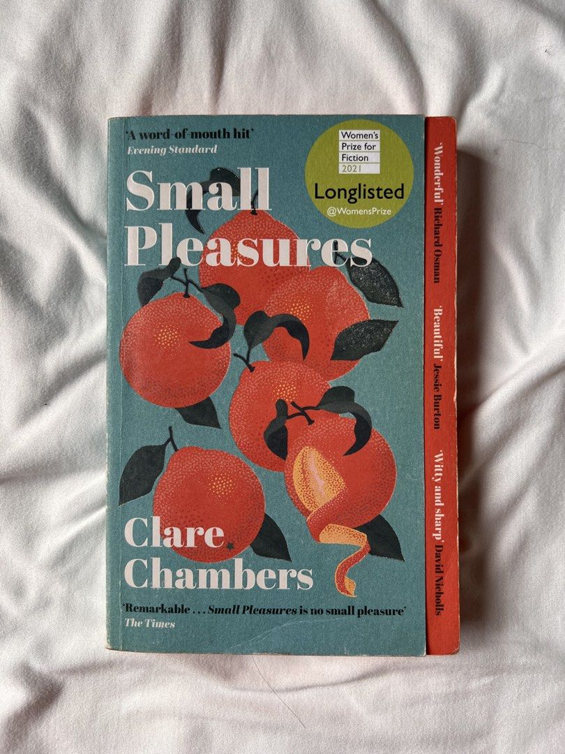 Small Pleasures by Clare Chambers (Category: Storybooks) located in Manila. Submitted by celestialchapterph (Listing ID 1464267159, Image 1). Description: good reads rating: 3.8 genre: historical fiction, romance, and domestic mystery condition: spine creases, sprayed edges synopsis: a 1950s-set novel about Jean Swinney, a nearly 40-year-old journalist who investigates a woman’s claim of a virgin birth and finds an unexpected chance at love befor