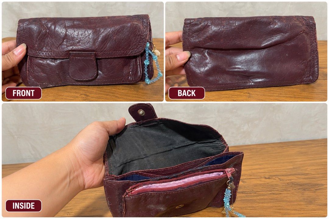 soft, maroon leather wallet (Category: Wallets & Card holders) located in San Fernando. Submitted by japansurpluselyu (Listing ID 1464241072, Image 1). Description: .