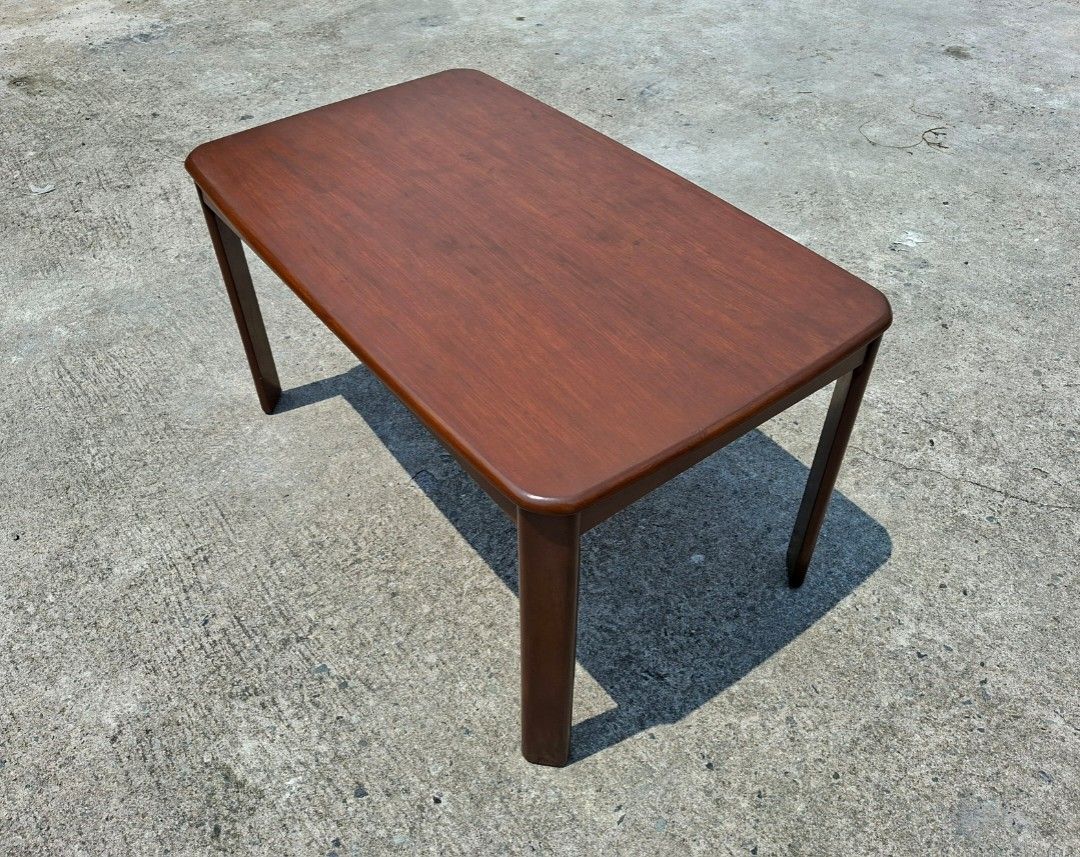Solid Teak Wood Dining Table (Category: Tables & Sets) located in Mabalacat. Submitted by thenewcraf32843 (Listing ID 1463952652, Image 3). Description: Solid Teak Wood Dining Table In great condition. Can sit up to 6 pax. Sturdy, clean, heaviness in weight. Made in Japan. Dimensions: L49 x W29 x H28 inches Price: 5.8k only We do shipping via lalamove / victory liner drop & go. Dm to inquire.